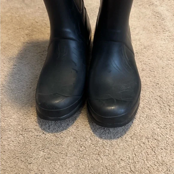 Hunter Original Tall Boots Matte Black w/ fleece liners SEE PHOTOS - Picture 2 of 11